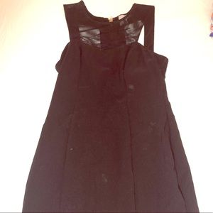 ASOS black dress with mesh chest and cut out back